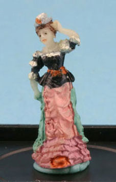 Dollhouse Miniature Victorian Lady Figurine (Orchid)